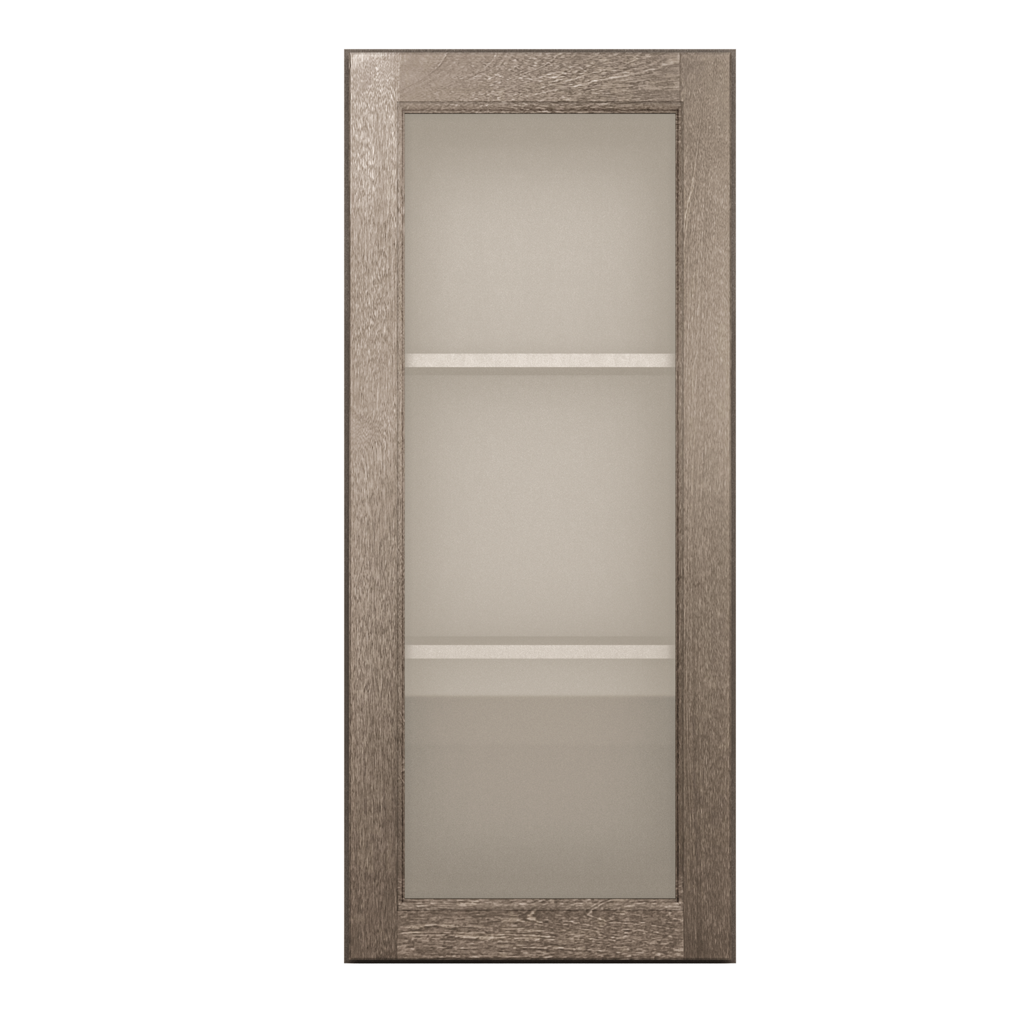 Frosted Glass Door Wall Kitchen Cabinet WMD1842 Milan Slate 18 in. width 42 in. height 12 in. depth - Kitchen Cabinets