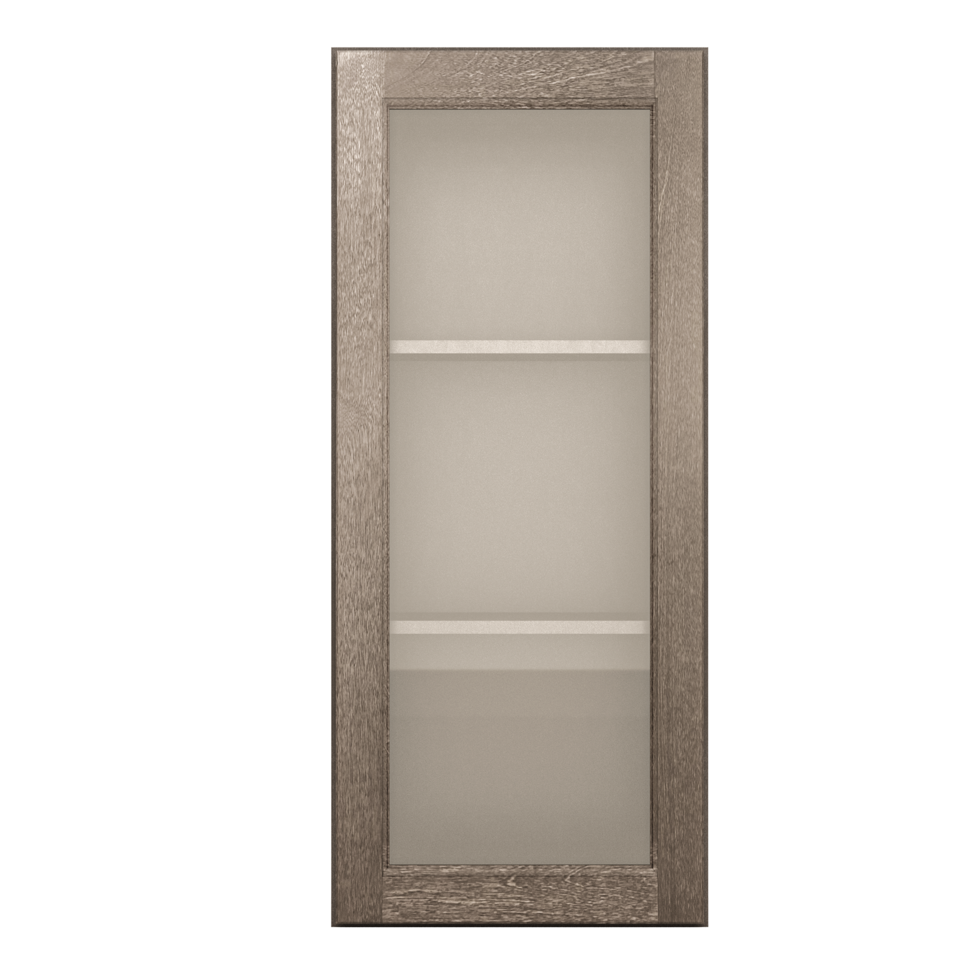 Frosted Glass Door Wall Kitchen Cabinet WMD1842 Milan Slate 18 in. width 42 in. height 12 in. depth - Kitchen Cabinets