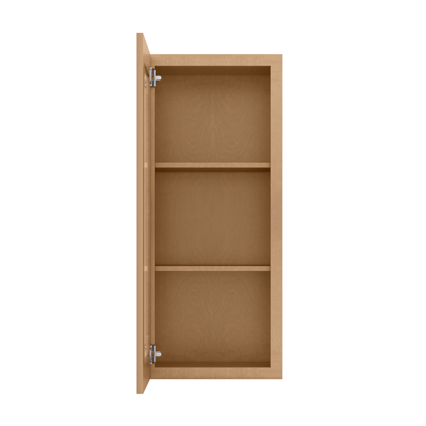 Frosted Glass Door Wall Kitchen Cabinet WMD1842 Shaker Toffee 18 in. width 42 in. height 12 in. depth - Kitchen Cabinets