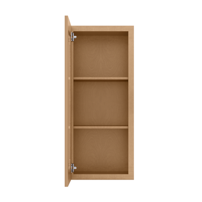 Frosted Glass Door Wall Kitchen Cabinet WMD1842 Shaker Toffee 18 in. width 42 in. height 12 in. depth - Kitchen Cabinets