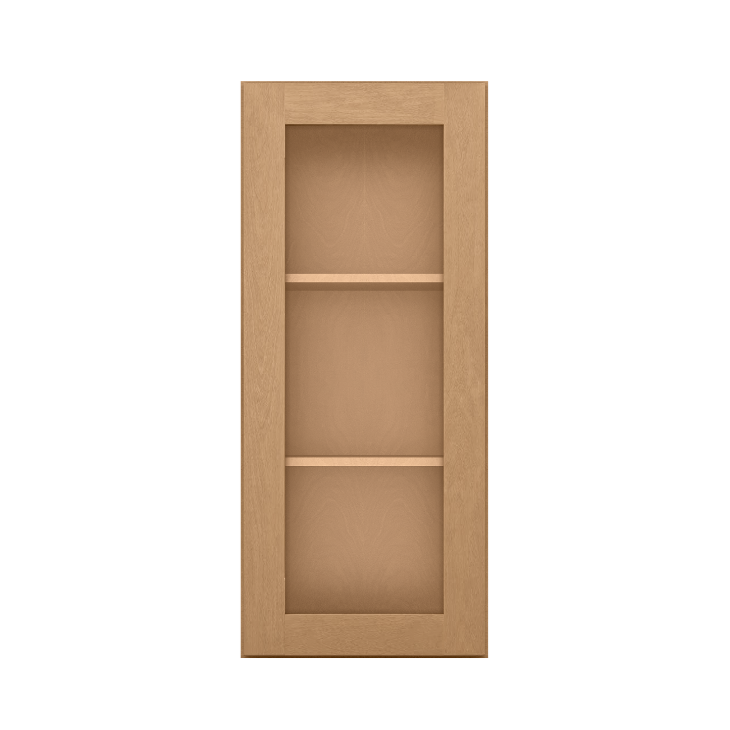 Frosted Glass Door Wall Kitchen Cabinet WMD1842 Shaker Toffee 18 in. width 42 in. height 12 in. depth - Kitchen Cabinets