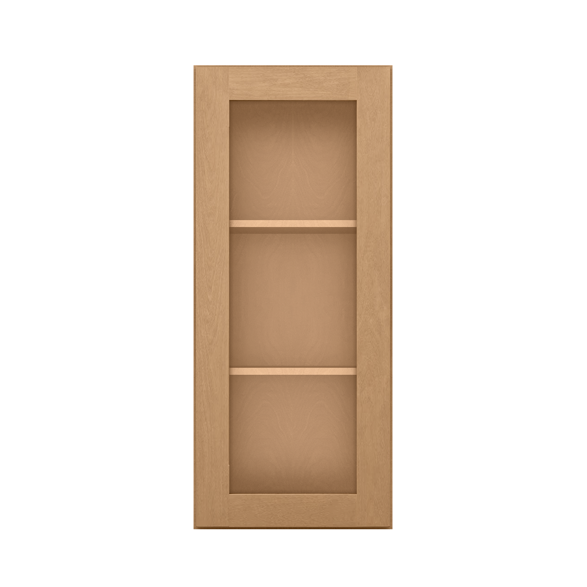 Frosted Glass Door Wall Kitchen Cabinet WMD1842 Shaker Toffee 18 in. width 42 in. height 12 in. depth - Kitchen Cabinets