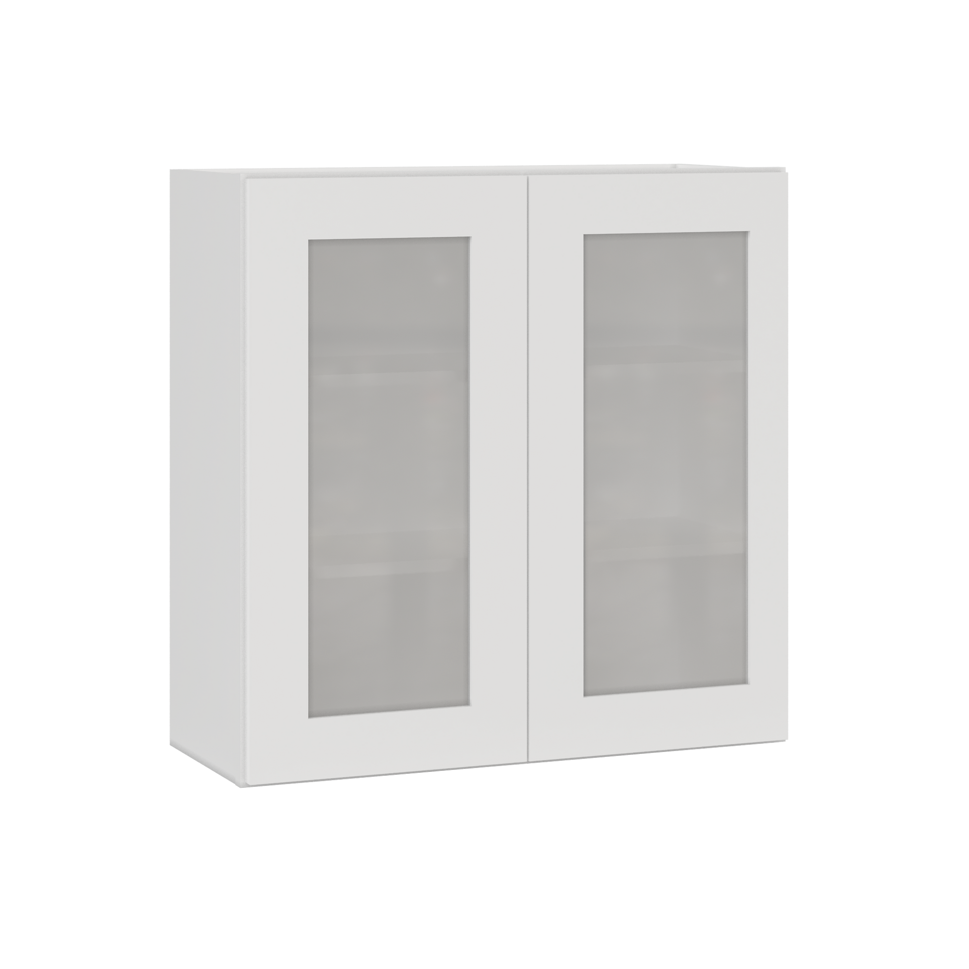 Frosted Glass Door Wall Kitchen Cabinet WMD3030 Alpina White LessCare 30 in. width 30 in. height 12 in. depth - Kitchen