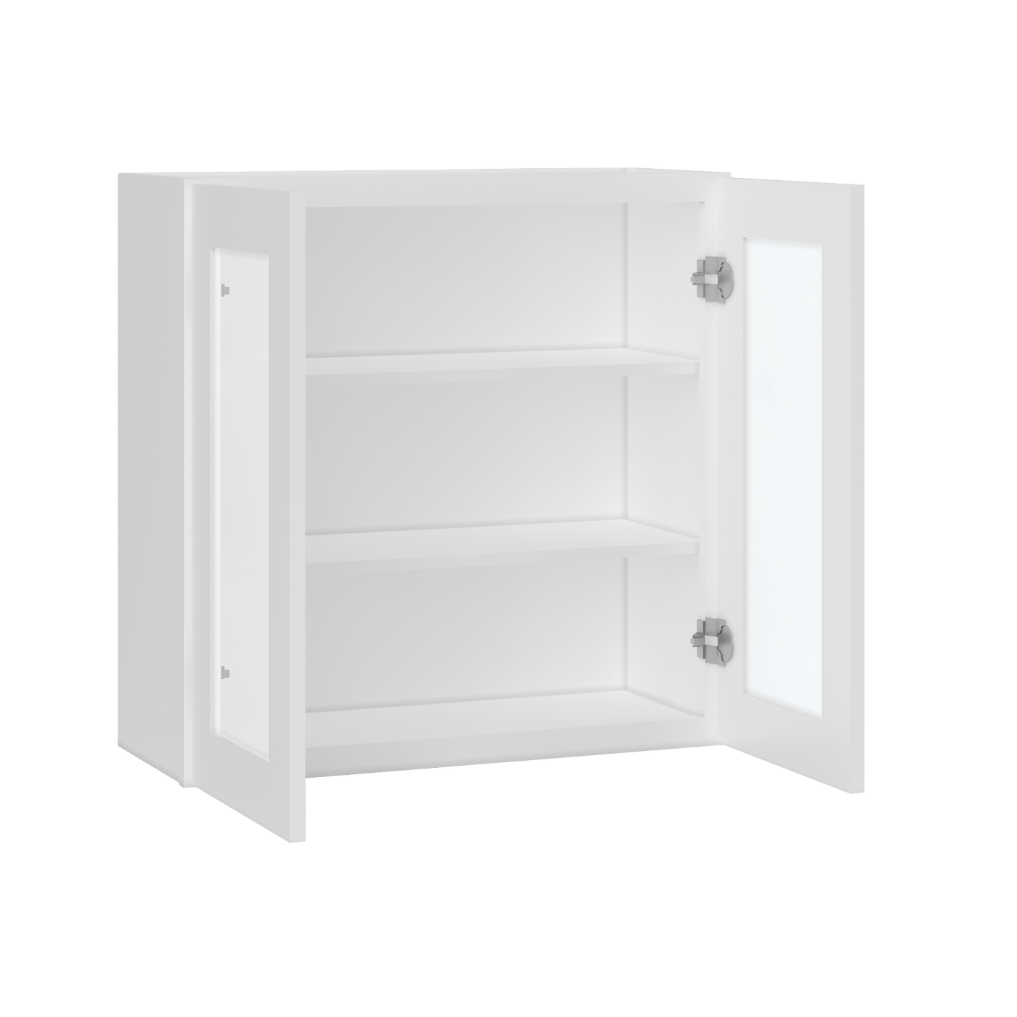 Frosted Glass Door Wall Kitchen Cabinet WMD3030 Alpina White LessCare 30 in. width 30 in. height 12 in. depth - Kitchen