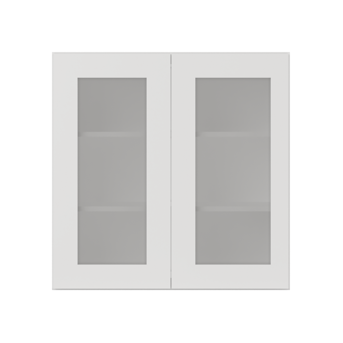 Frosted Glass Door Wall Kitchen Cabinet WMD3030 Alpina White LessCare 30 in. width 30 in. height 12 in. depth - Kitchen