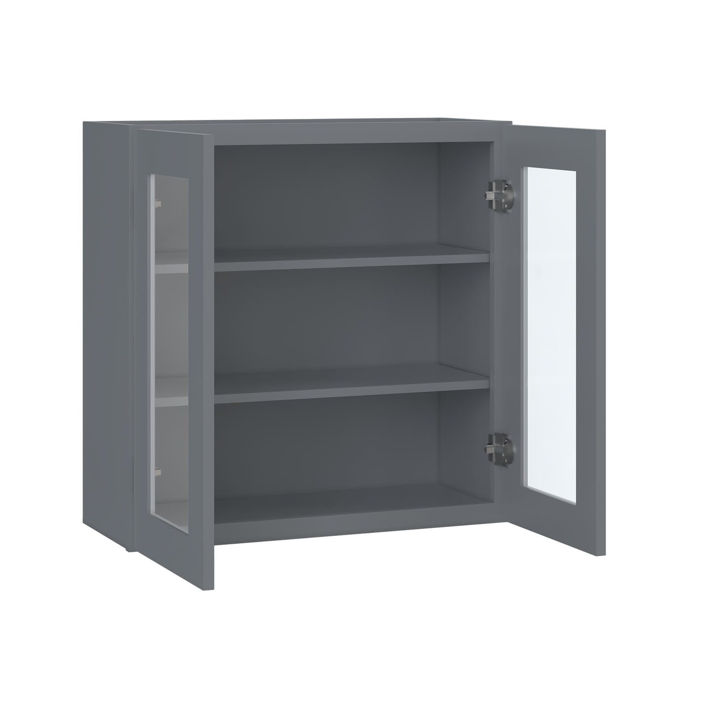 Frosted Glass Door Wall Kitchen Cabinet WMD3030 Colonial Gray LessCare 30 in. width 30 in. height 12 in. depth