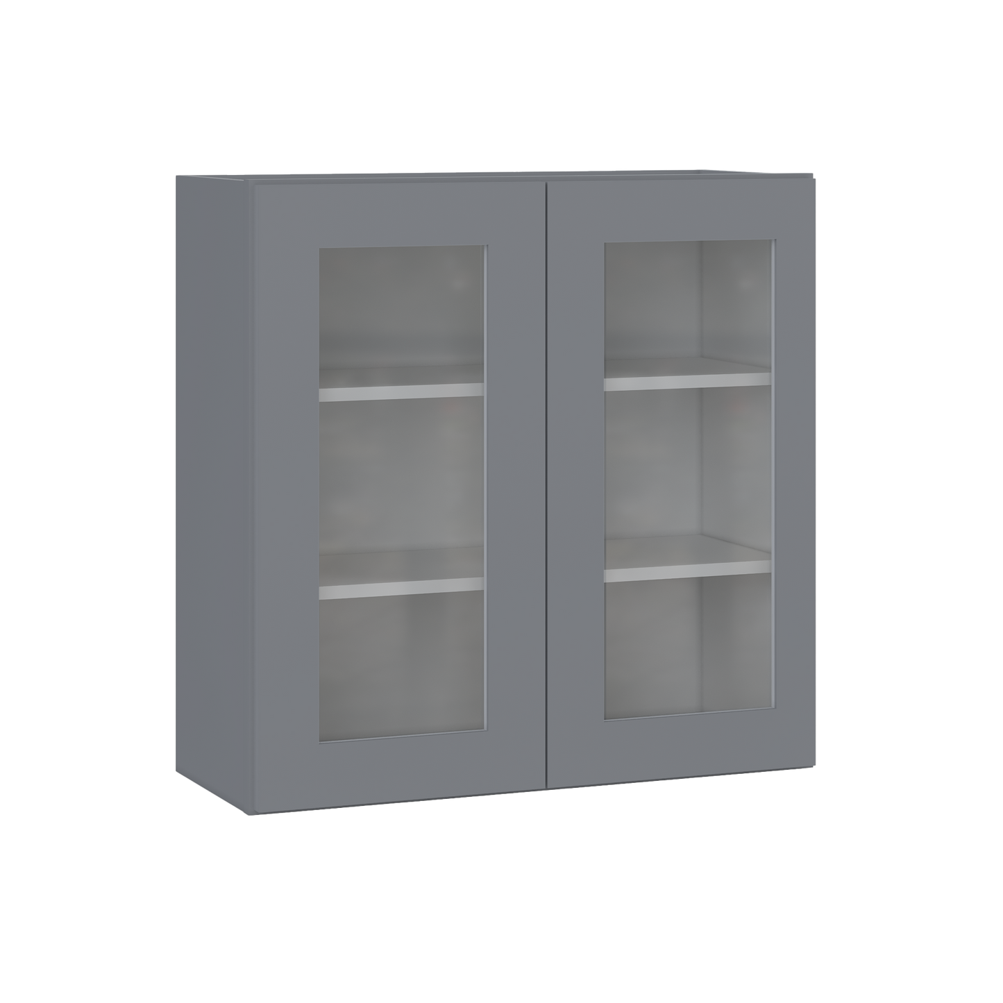 Frosted Glass Door Wall Kitchen Cabinet WMD3030 Colonial Gray LessCare 30 in. width 30 in. height 12 in. depth
