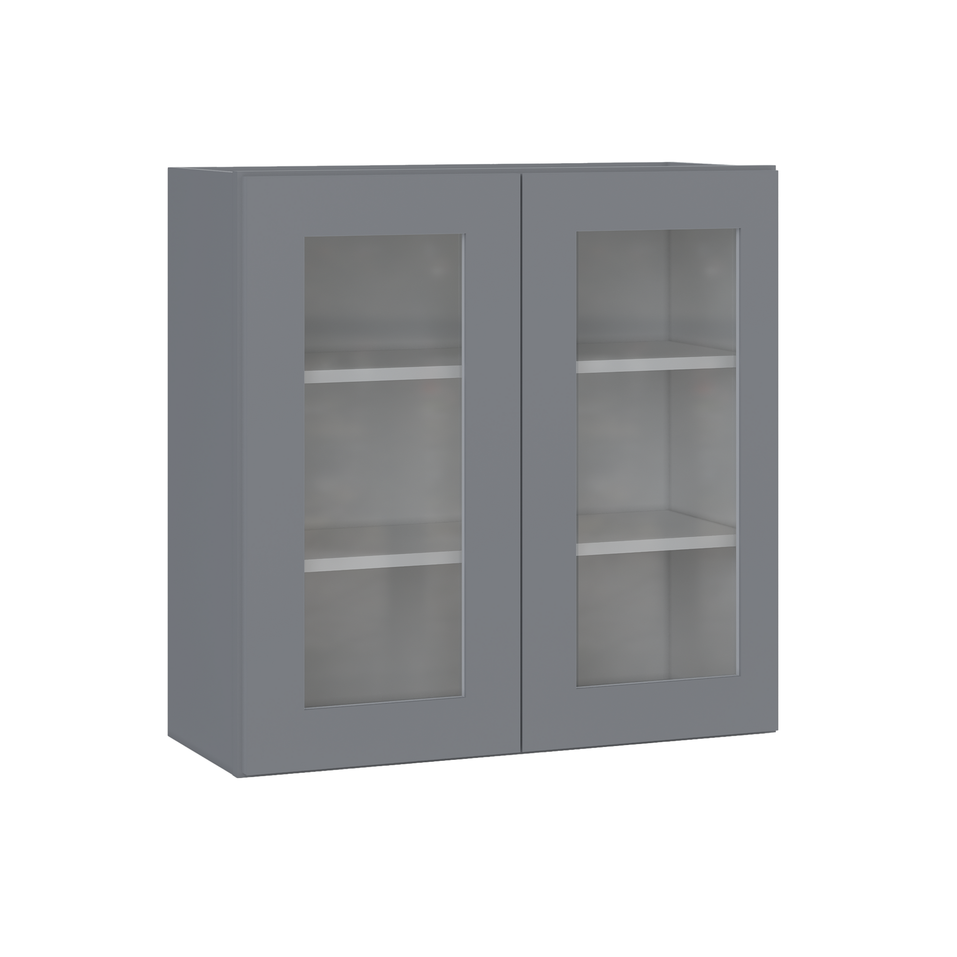 Frosted Glass Door Wall Kitchen Cabinet WMD3030 Colonial Gray LessCare 30 in. width 30 in. height 12 in. depth