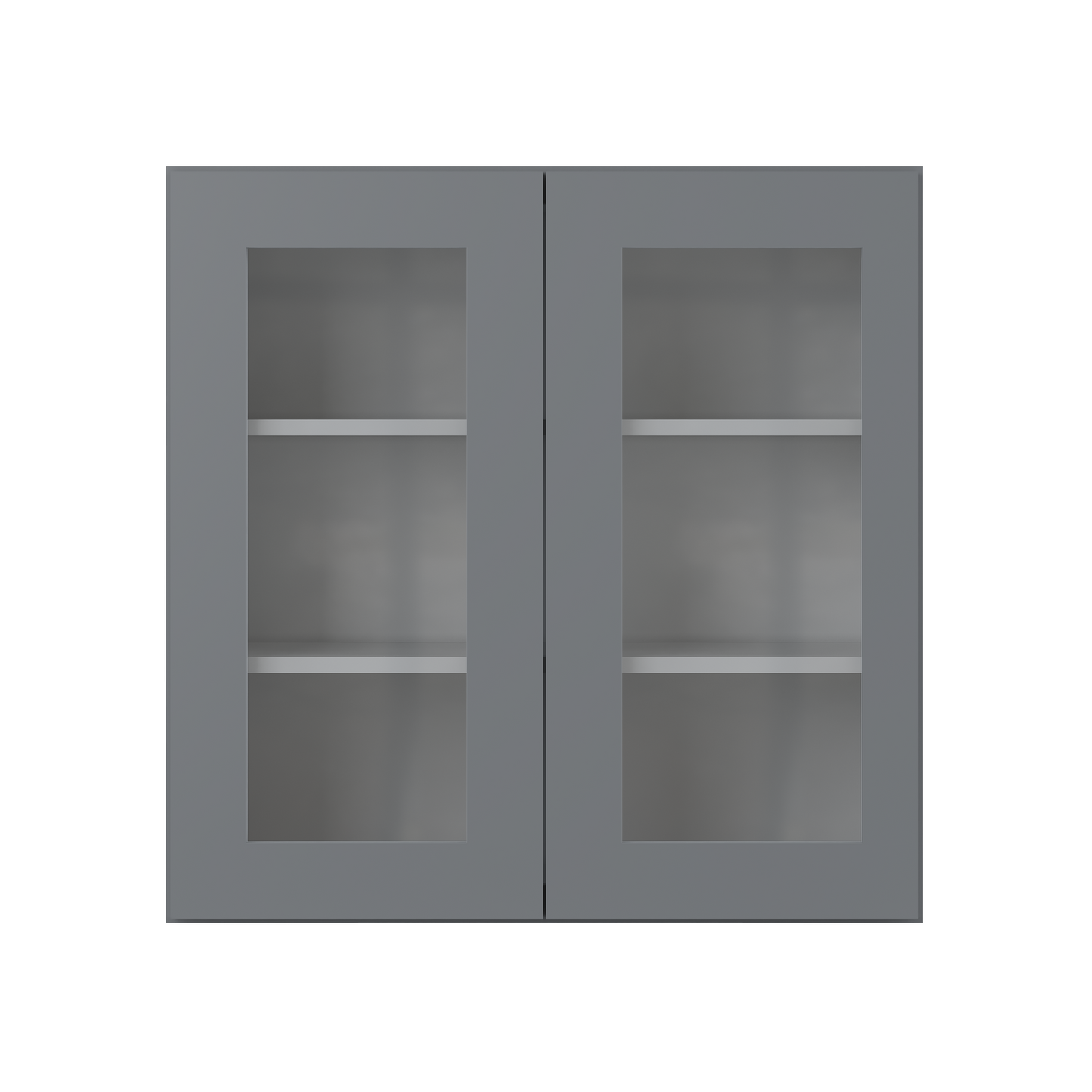 Frosted Glass Door Wall Kitchen Cabinet WMD3030 Colonial Gray LessCare 30 in. width 30 in. height 12 in. depth