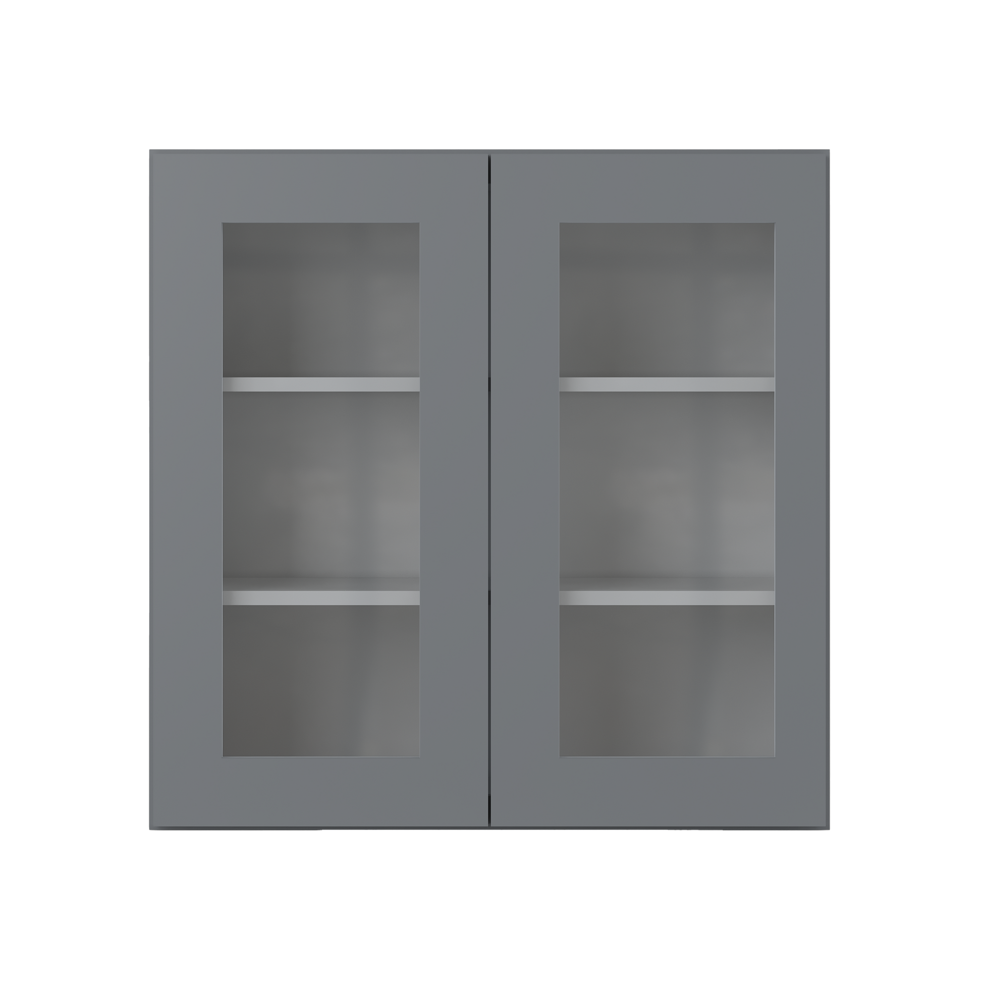 Frosted Glass Door Wall Kitchen Cabinet WMD3030 Colonial Gray LessCare 30 in. width 30 in. height 12 in. depth