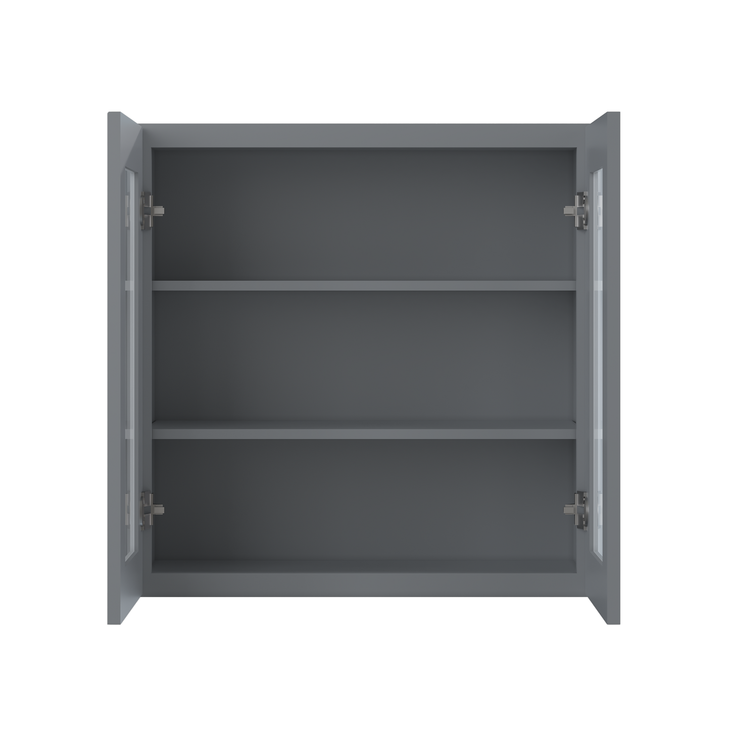 Frosted Glass Door Wall Kitchen Cabinet WMD3030 Colonial Gray LessCare 30 in. width 30 in. height 12 in. depth