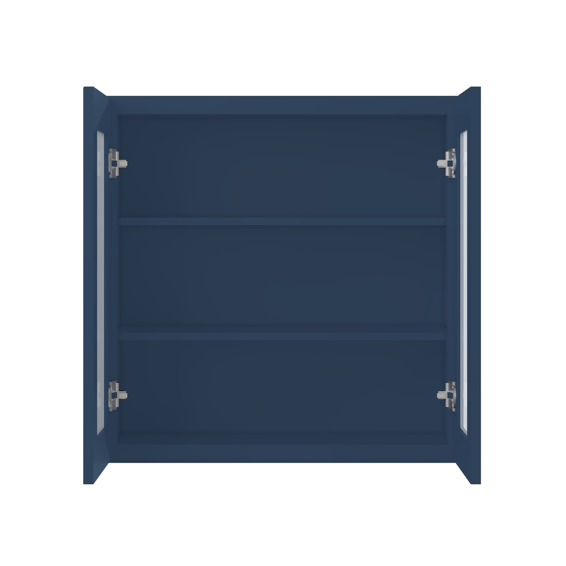 Frosted Glass Door Wall Kitchen Cabinet WMD3030 Danbury Blue LessCare 30 in. width 30 in. height 12 in. depth - Kitchen