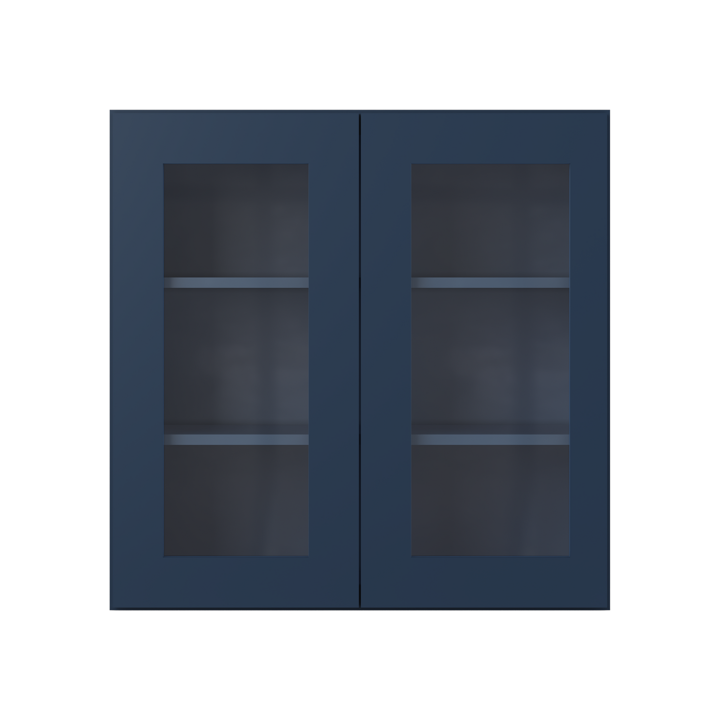 Frosted Glass Door Wall Kitchen Cabinet WMD3030 Danbury Blue LessCare 30 in. width 30 in. height 12 in. depth - Kitchen