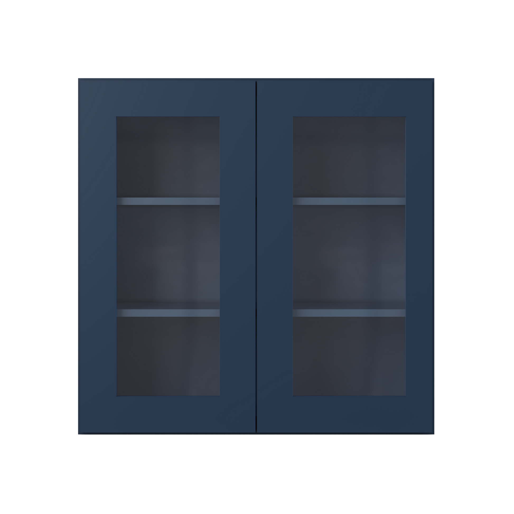 Frosted Glass Door Wall Kitchen Cabinet WMD3030 Danbury Blue LessCare 30 in. width 30 in. height 12 in. depth - Kitchen