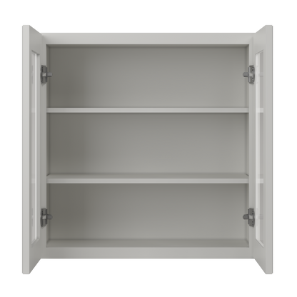 Frosted Glass Door Wall Kitchen Cabinet WMD3030 Milan Pearl 30 in. width 30 in. height 12 in. depth - Kitchen Cabinets