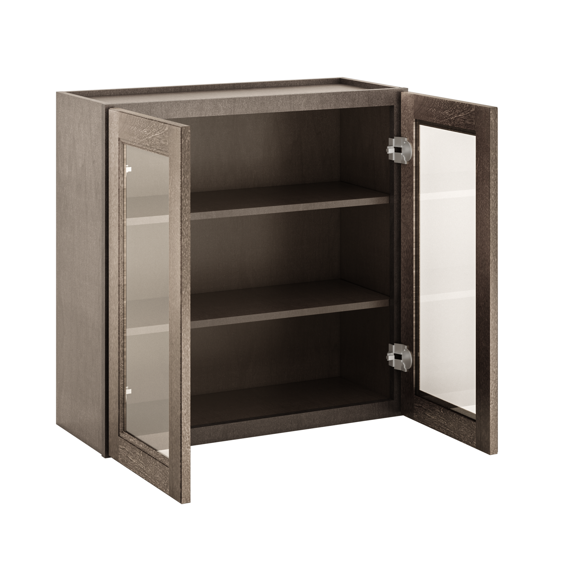 Frosted Glass Door Wall Kitchen Cabinet WMD3030 Milan Slate 30 in. width 30 in. height 12 in. depth - Kitchen Cabinets