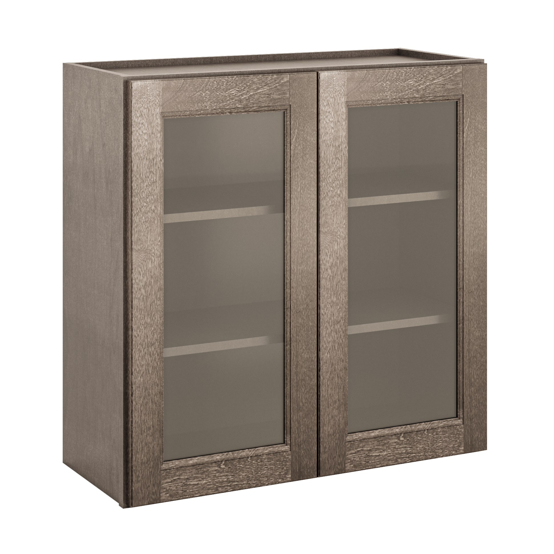 Frosted Glass Door Wall Kitchen Cabinet WMD3030 Milan Slate 30 in. width 30 in. height 12 in. depth - Kitchen Cabinets