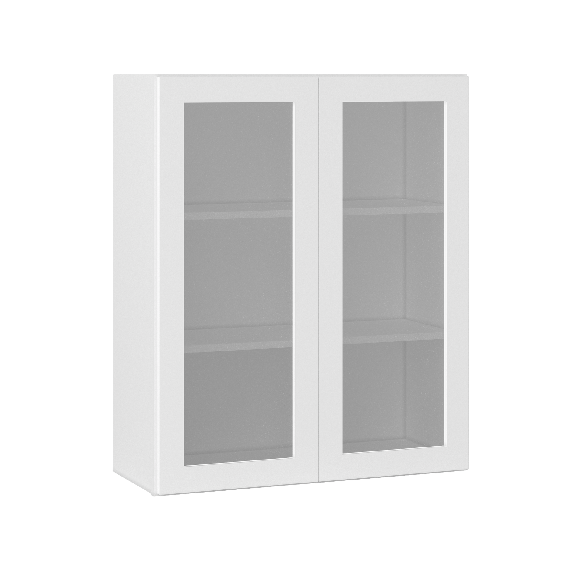 Frosted Glass Door Wall Kitchen Cabinet WMD3036 Alpina White LessCare 30 in. width 36 in. height 12 in. depth - Kitchen