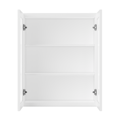 Frosted Glass Door Wall Kitchen Cabinet WMD3036 Alpina White LessCare 30 in. width 36 in. height 12 in. depth - Kitchen