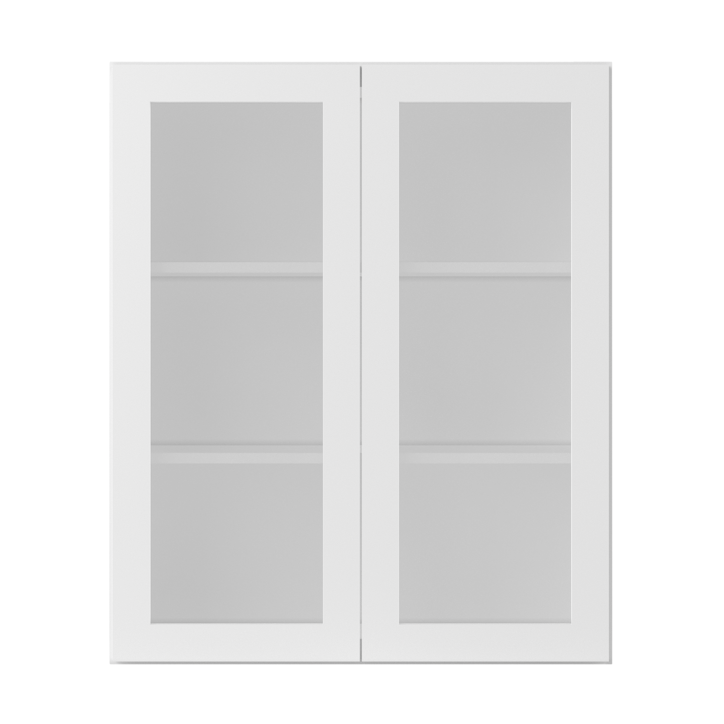 Frosted Glass Door Wall Kitchen Cabinet WMD3036 Alpina White LessCare 30 in. width 36 in. height 12 in. depth - Kitchen