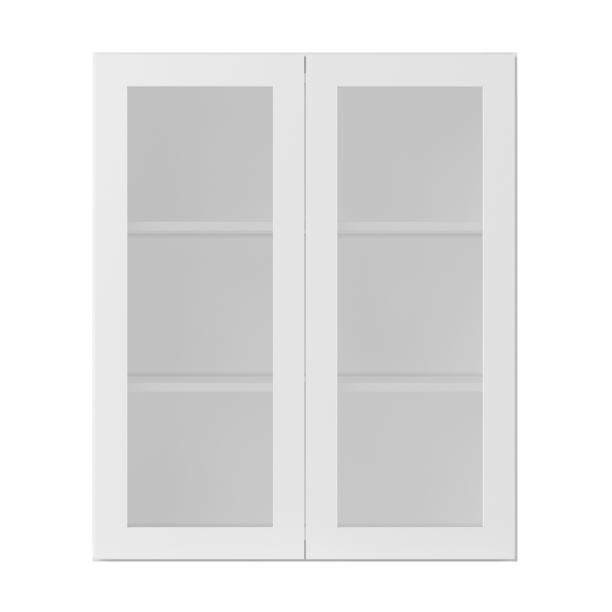 Frosted Glass Door Wall Kitchen Cabinet WMD3036 Alpina White LessCare 30 in. width 36 in. height 12 in. depth - Kitchen