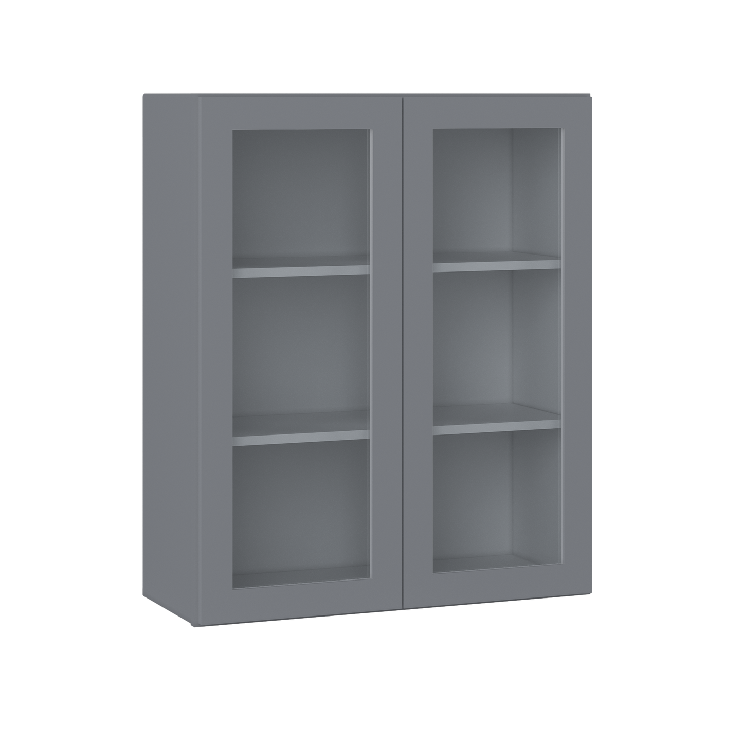 Frosted Glass Door Wall Kitchen Cabinet WMD3036 Colonial Gray LessCare 30 in. width 36 in. height 12 in. depth