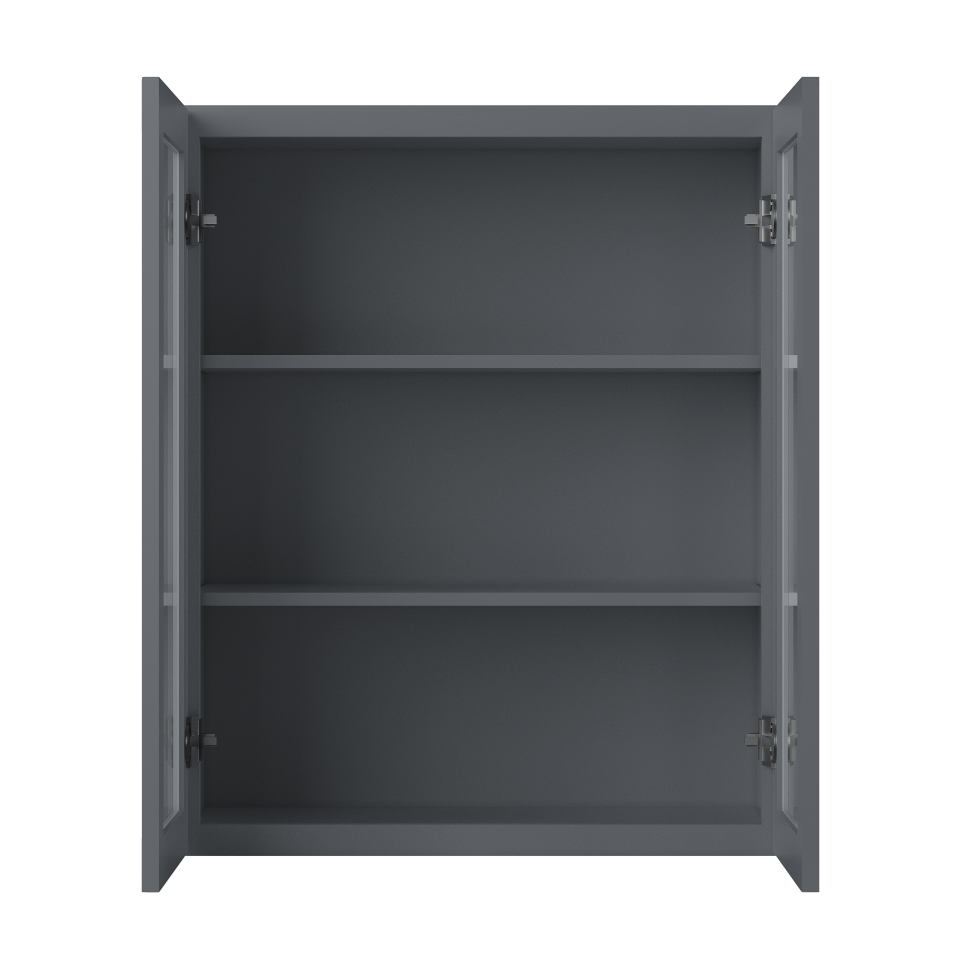 Frosted Glass Door Wall Kitchen Cabinet WMD3036 Colonial Gray LessCare 30 in. width 36 in. height 12 in. depth