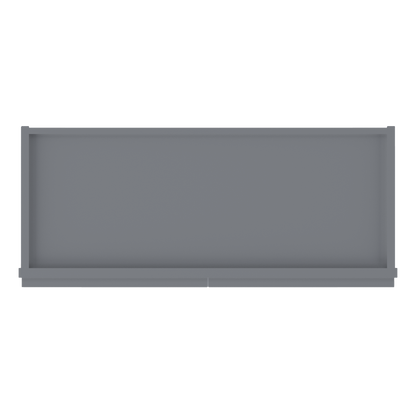 Frosted Glass Door Wall Kitchen Cabinet WMD3036 Colonial Gray LessCare 30 in. width 36 in. height 12 in. depth