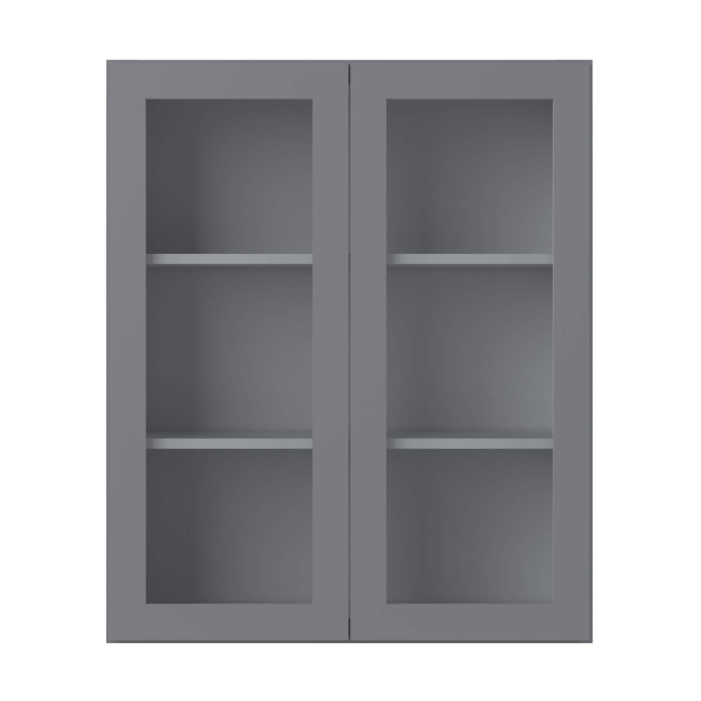 Frosted Glass Door Wall Kitchen Cabinet WMD3036 Colonial Gray LessCare 30 in. width 36 in. height 12 in. depth