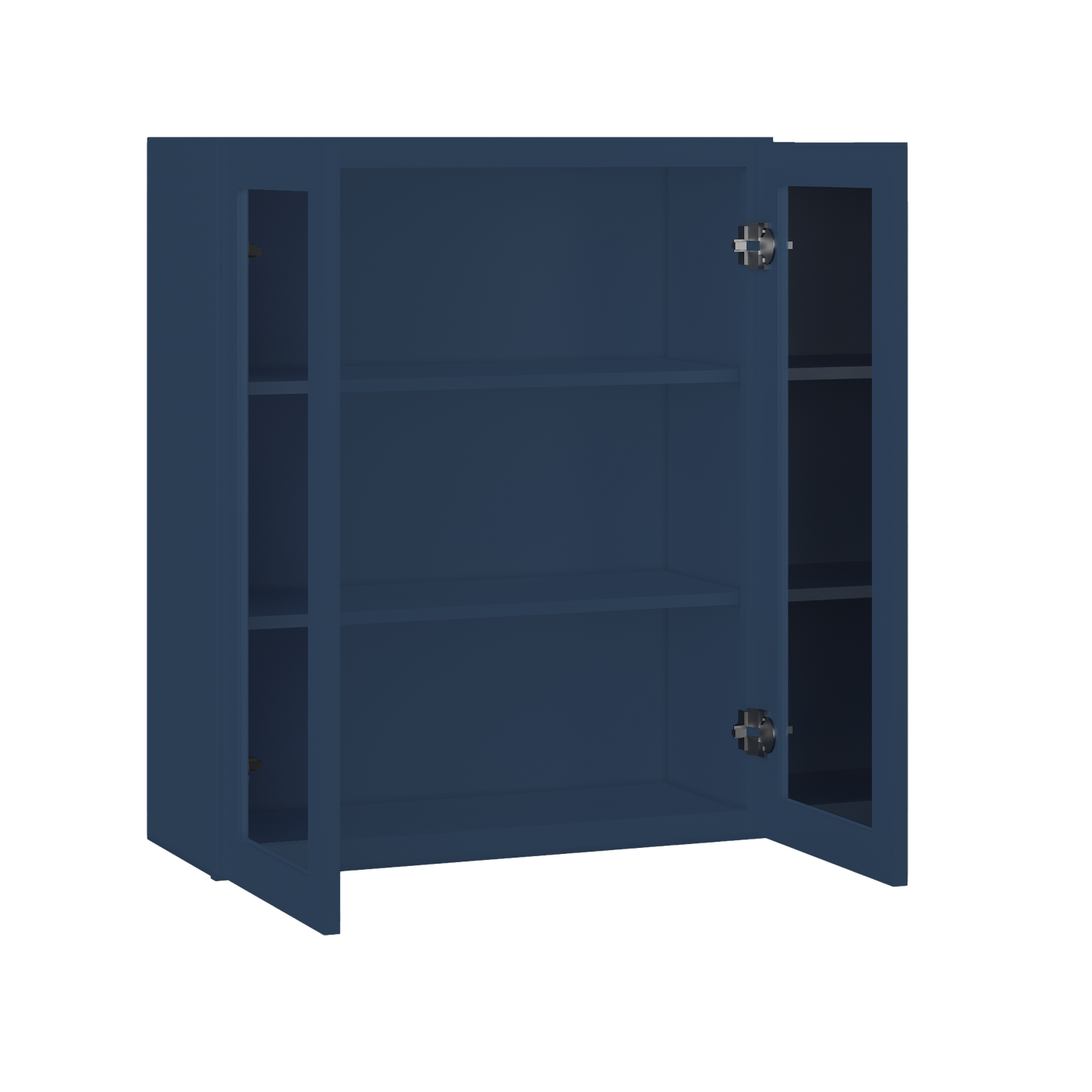Frosted Glass Door Wall Kitchen Cabinet WMD3036 Danbury Blue LessCare 30 in. width 36 in. height 12 in. depth - Kitchen