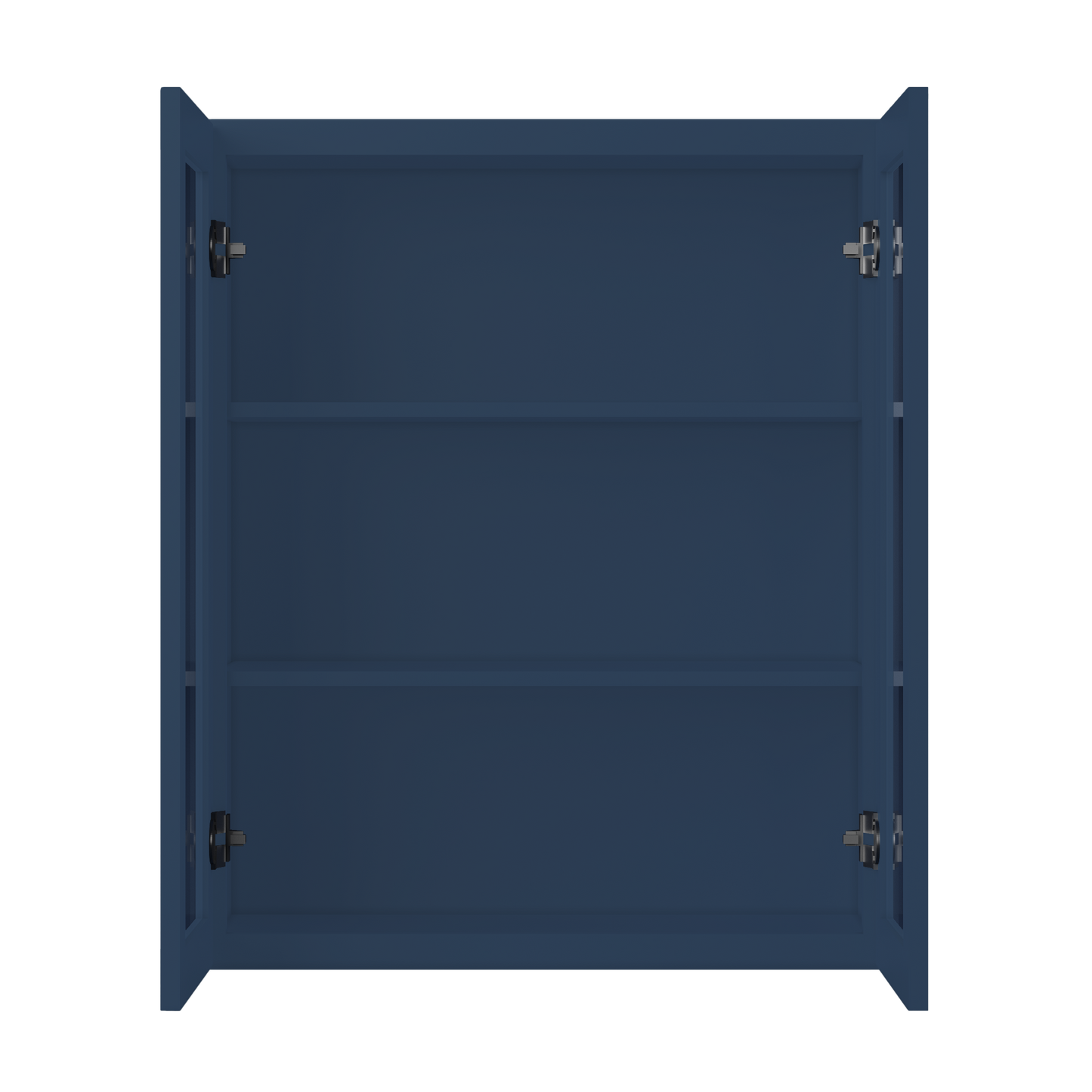 Frosted Glass Door Wall Kitchen Cabinet WMD3036 Danbury Blue LessCare 30 in. width 36 in. height 12 in. depth - Kitchen