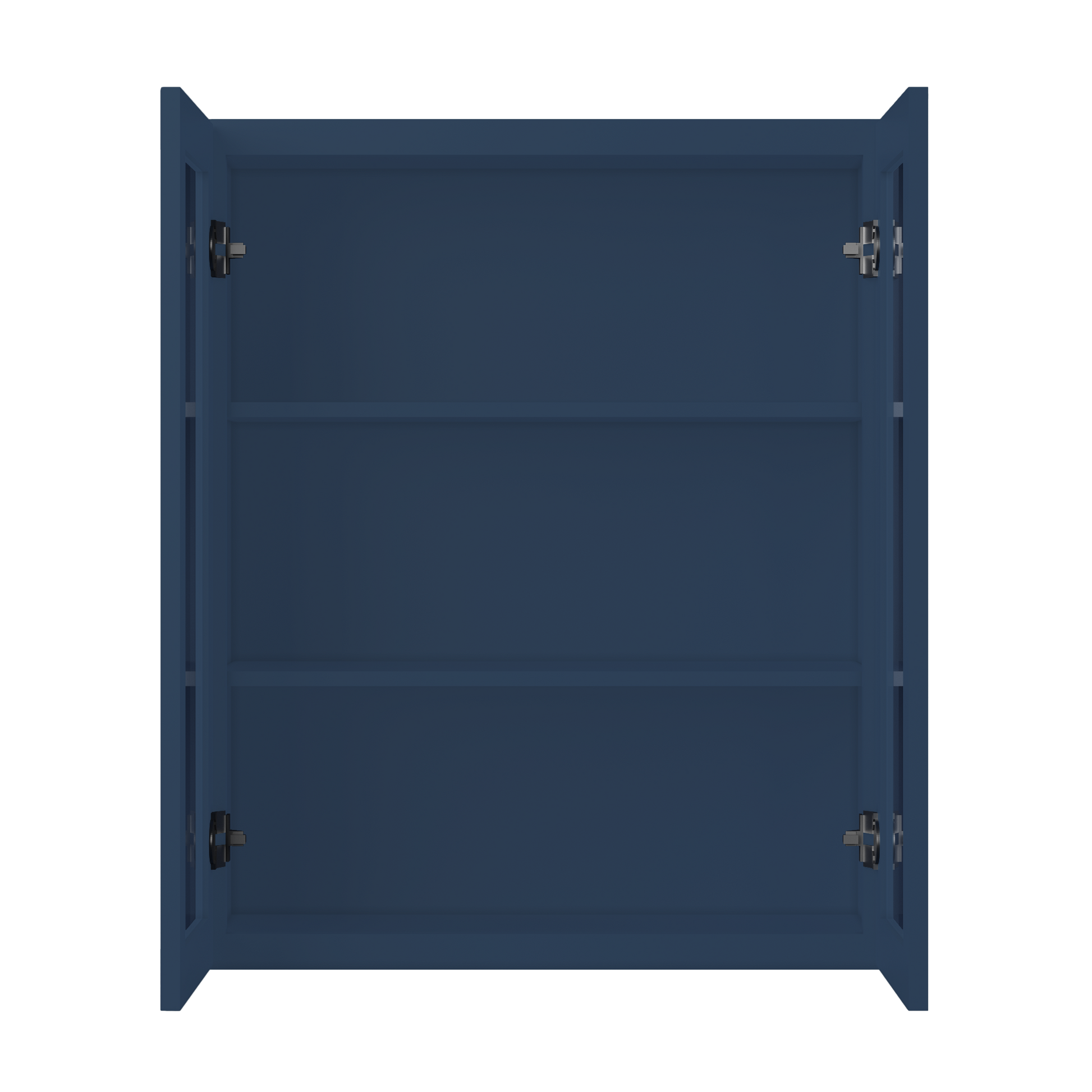 Frosted Glass Door Wall Kitchen Cabinet WMD3036 Danbury Blue LessCare 30 in. width 36 in. height 12 in. depth - Kitchen