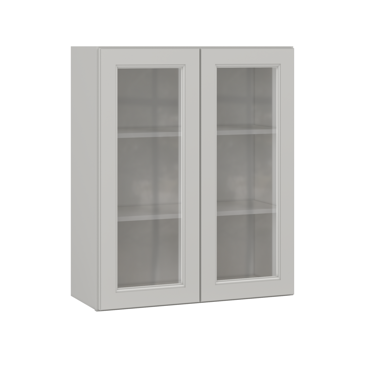 Frosted Glass Door Wall Kitchen Cabinet WMD3036 Milan Pearl 30 in. width 36 in. height 12 in. depth - Kitchen Cabinets