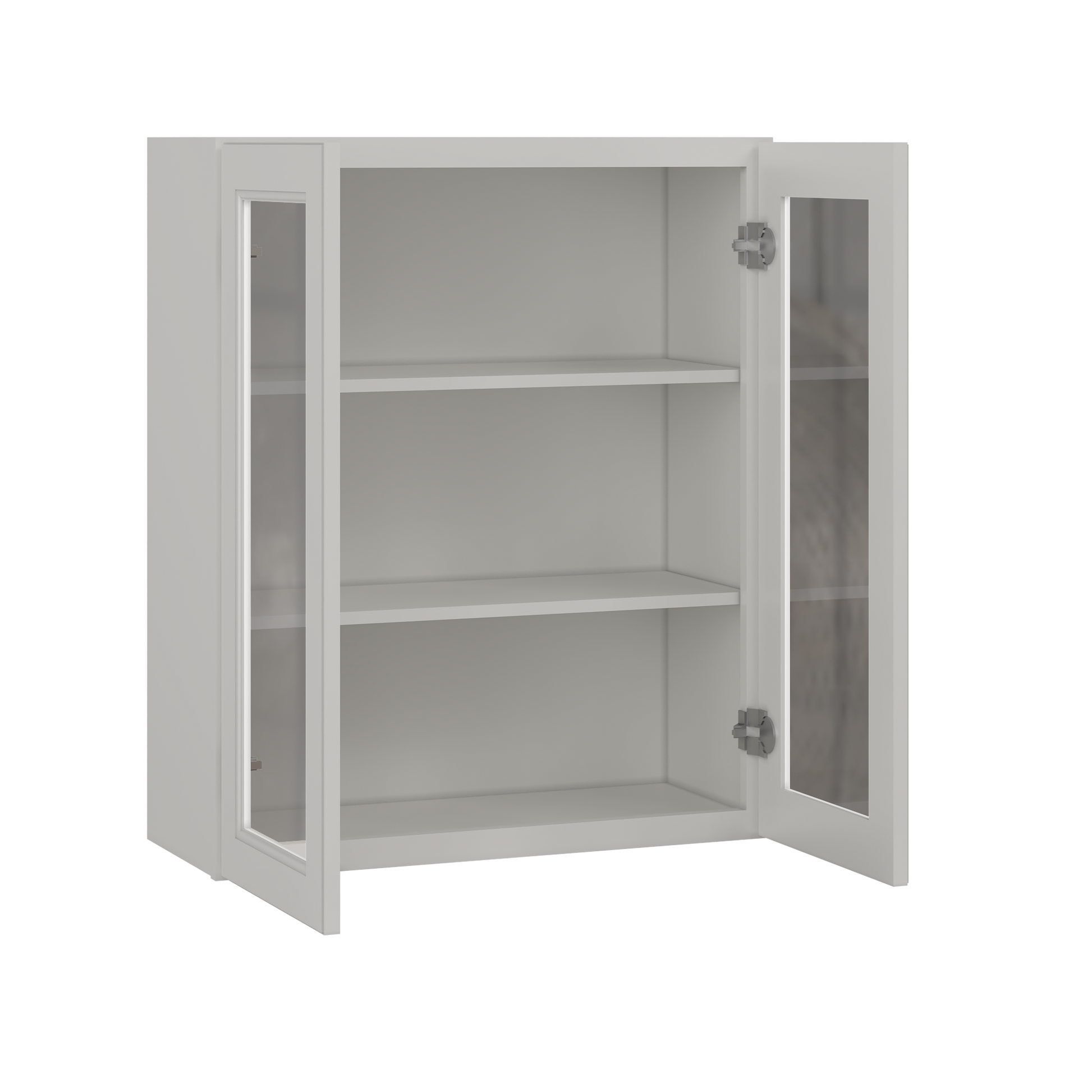 Frosted Glass Door Wall Kitchen Cabinet WMD3036 Milan Pearl 30 in. width 36 in. height 12 in. depth - Kitchen Cabinets