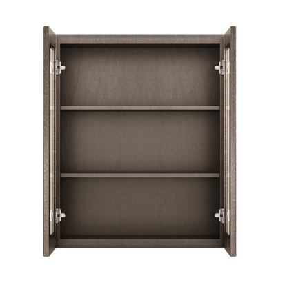 Frosted Glass Door Wall Kitchen Cabinet WMD3036 Milan Slate 30 in. width 36 in. height 12 in. depth - Kitchen Cabinets