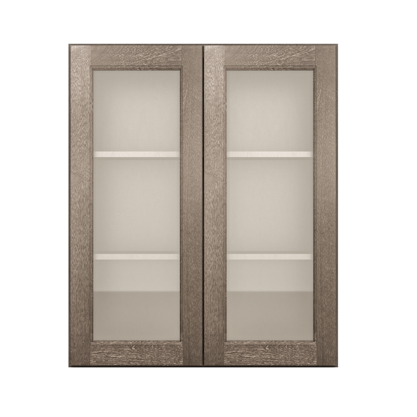 Frosted Glass Door Wall Kitchen Cabinet WMD3036 Milan Slate 30 in. width 36 in. height 12 in. depth - Kitchen Cabinets