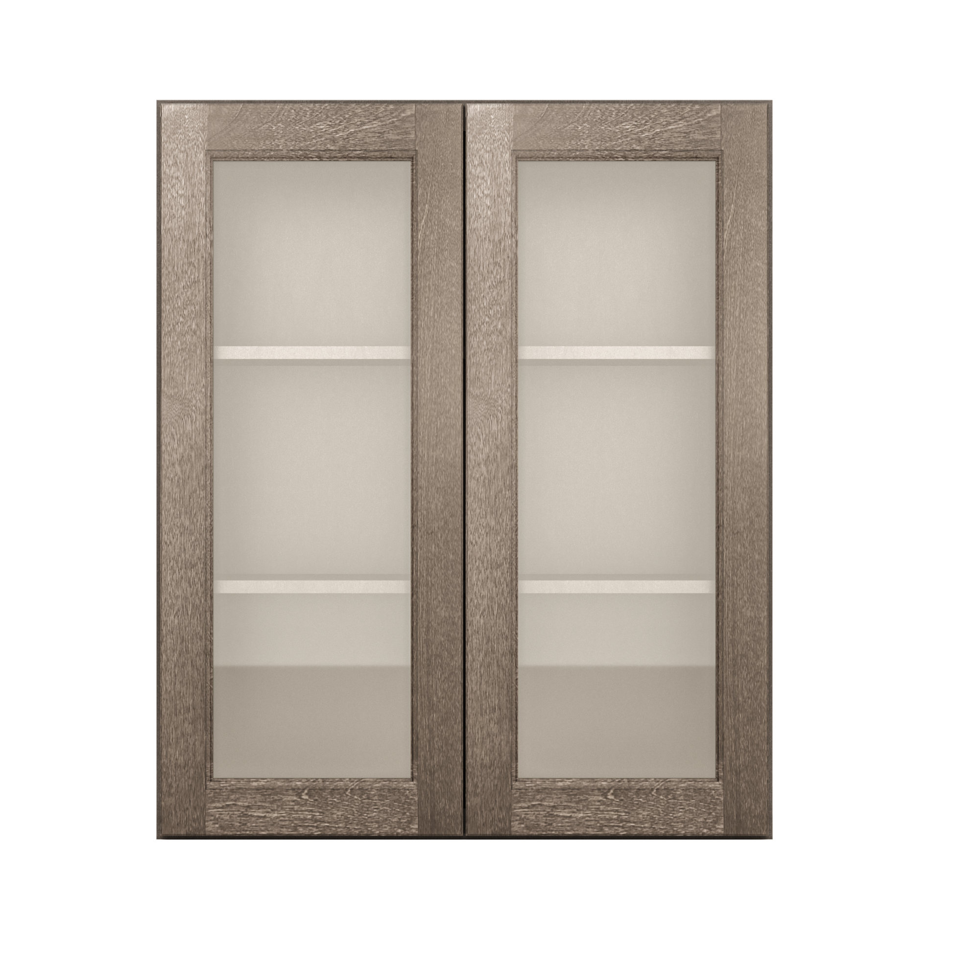 Frosted Glass Door Wall Kitchen Cabinet WMD3036 Milan Slate 30 in. width 36 in. height 12 in. depth - Kitchen Cabinets