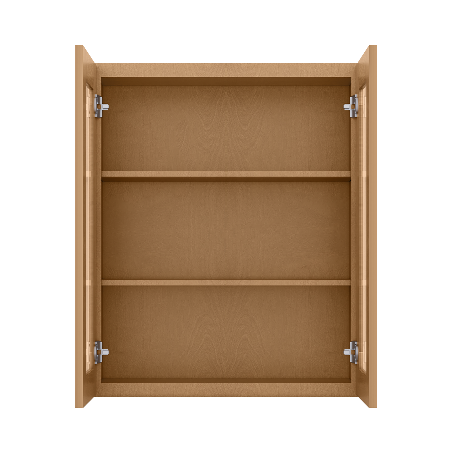 Frosted Glass Door Wall Kitchen Cabinet WMD3036 Shaker Toffee 30 in. width 36 in. height 12 in. depth - Kitchen Cabinets