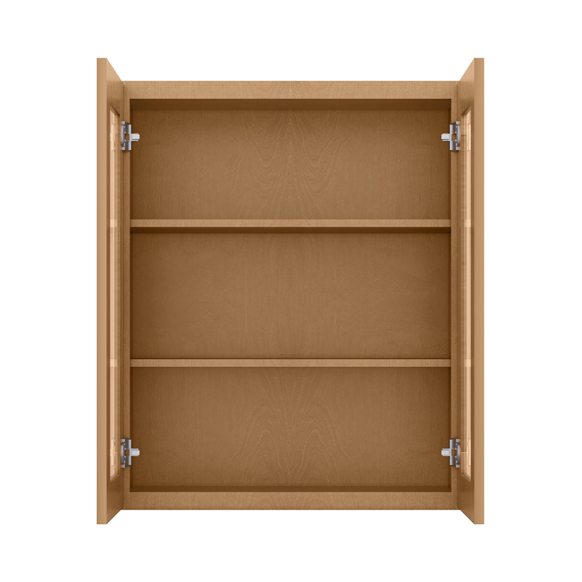 Frosted Glass Door Wall Kitchen Cabinet WMD3036 Shaker Toffee 30 in. width 36 in. height 12 in. depth - Kitchen Cabinets