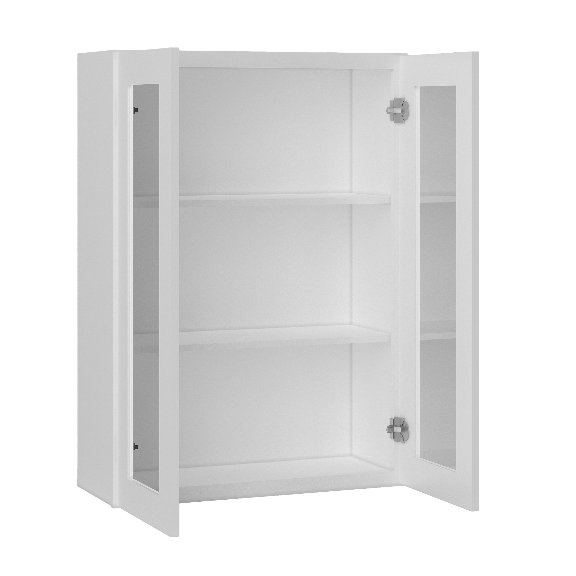 Frosted Glass Door Wall Kitchen Cabinet WMD3042 Alpina White LessCare 30 in. width 42 in. height 12 in. depth - Kitchen