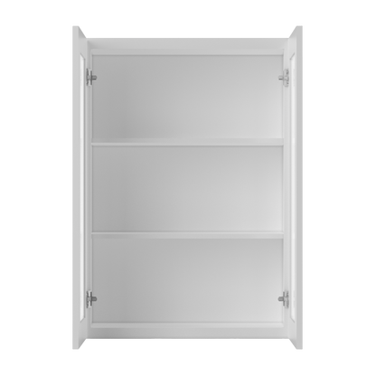 Frosted Glass Door Wall Kitchen Cabinet WMD3042 Alpina White LessCare 30 in. width 42 in. height 12 in. depth - Kitchen