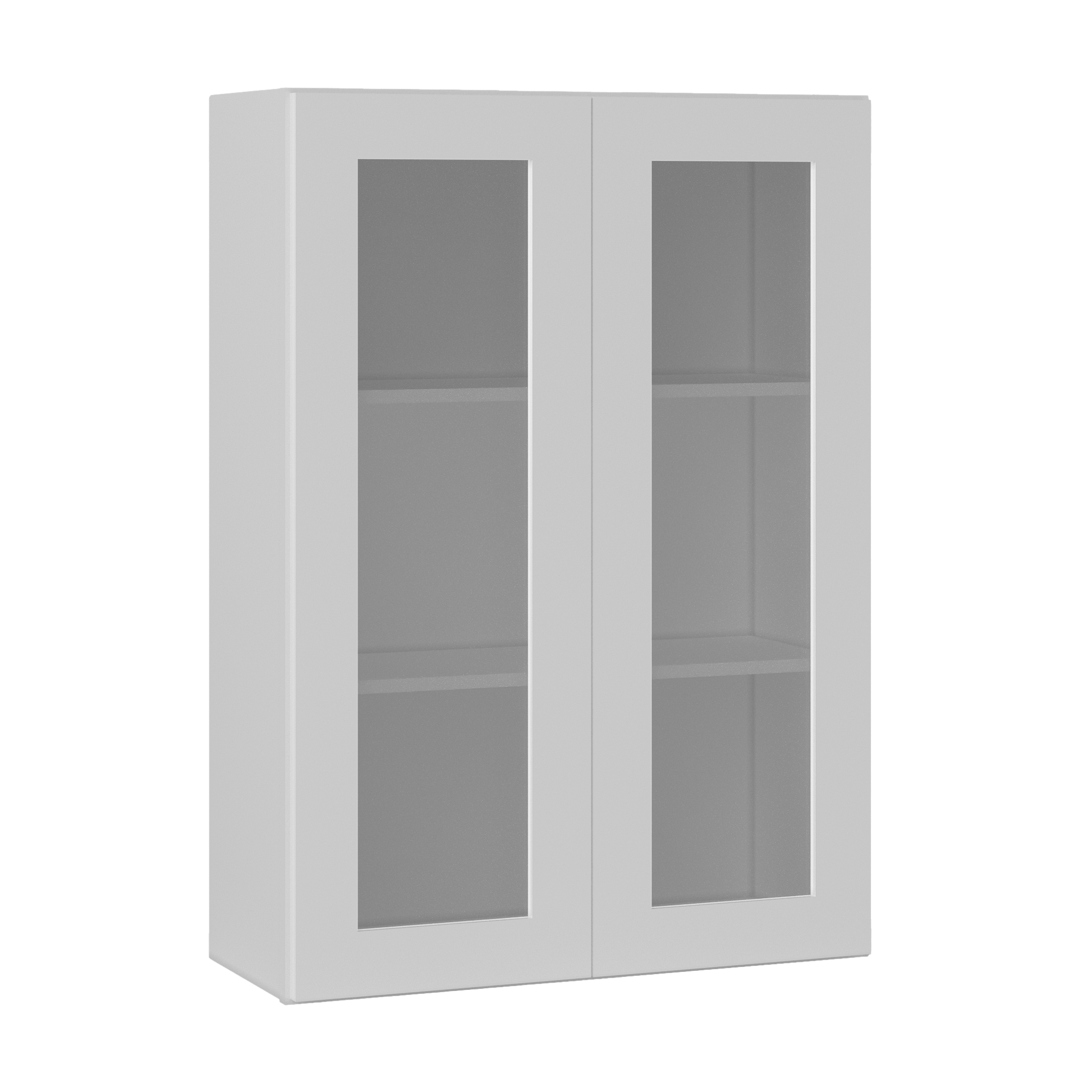 Frosted Glass Door Wall Kitchen Cabinet WMD3042 Alpina White LessCare 30 in. width 42 in. height 12 in. depth - Kitchen