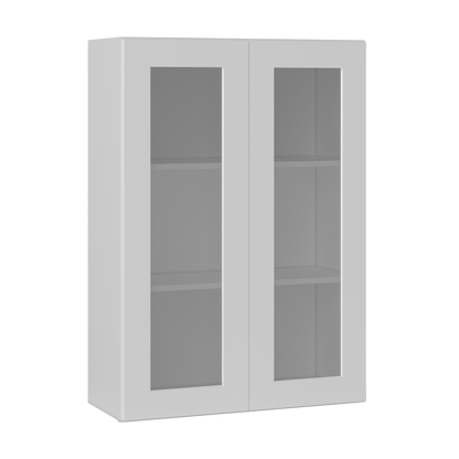 Frosted Glass Door Wall Kitchen Cabinet WMD3042 Alpina White LessCare 30 in. width 42 in. height 12 in. depth - Kitchen