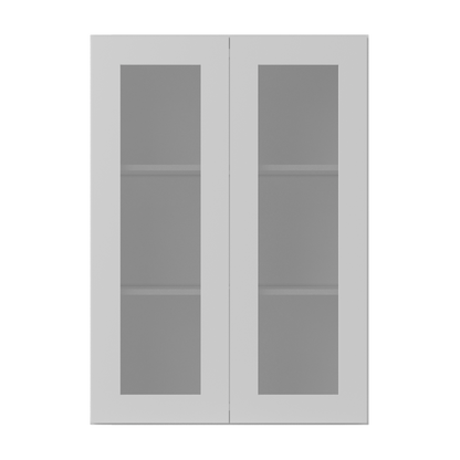 Frosted Glass Door Wall Kitchen Cabinet WMD3042 Alpina White LessCare 30 in. width 42 in. height 12 in. depth - Kitchen