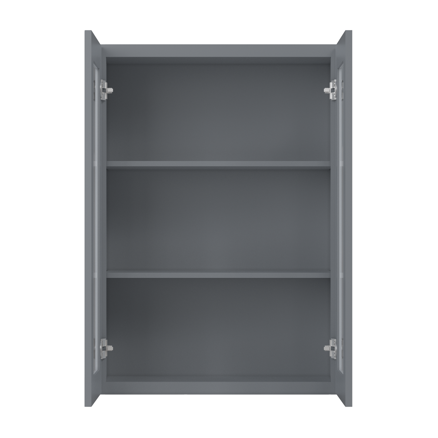 Frosted Glass Door Wall Kitchen Cabinet WMD3042 Colonial Gray LessCare 30 in. width 42 in. height 12 in. depth