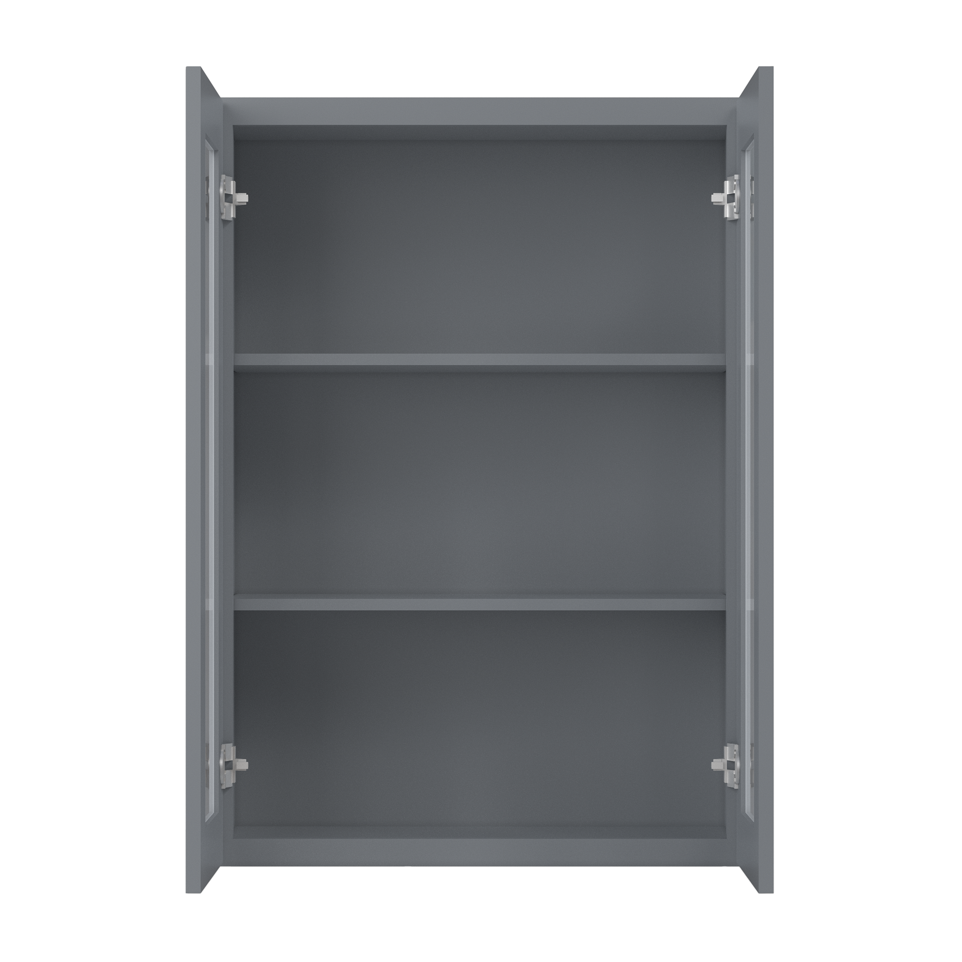 Frosted Glass Door Wall Kitchen Cabinet WMD3042 Colonial Gray LessCare 30 in. width 42 in. height 12 in. depth