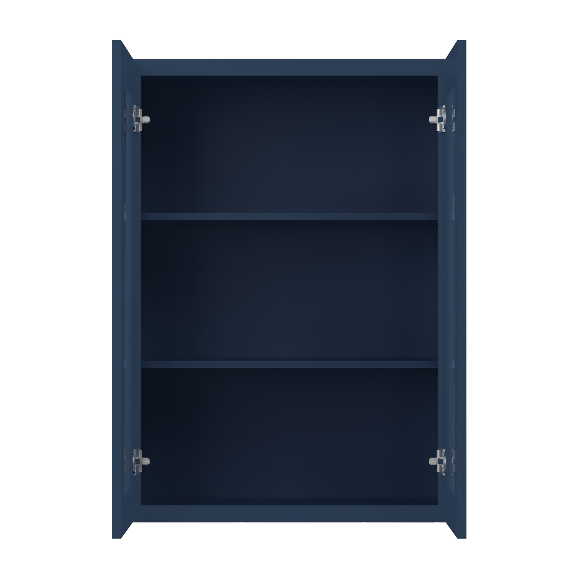 Frosted Glass Door Wall Kitchen Cabinet WMD3042 Danbury Blue LessCare 30 in. width 42 in. height 12 in. depth - Kitchen