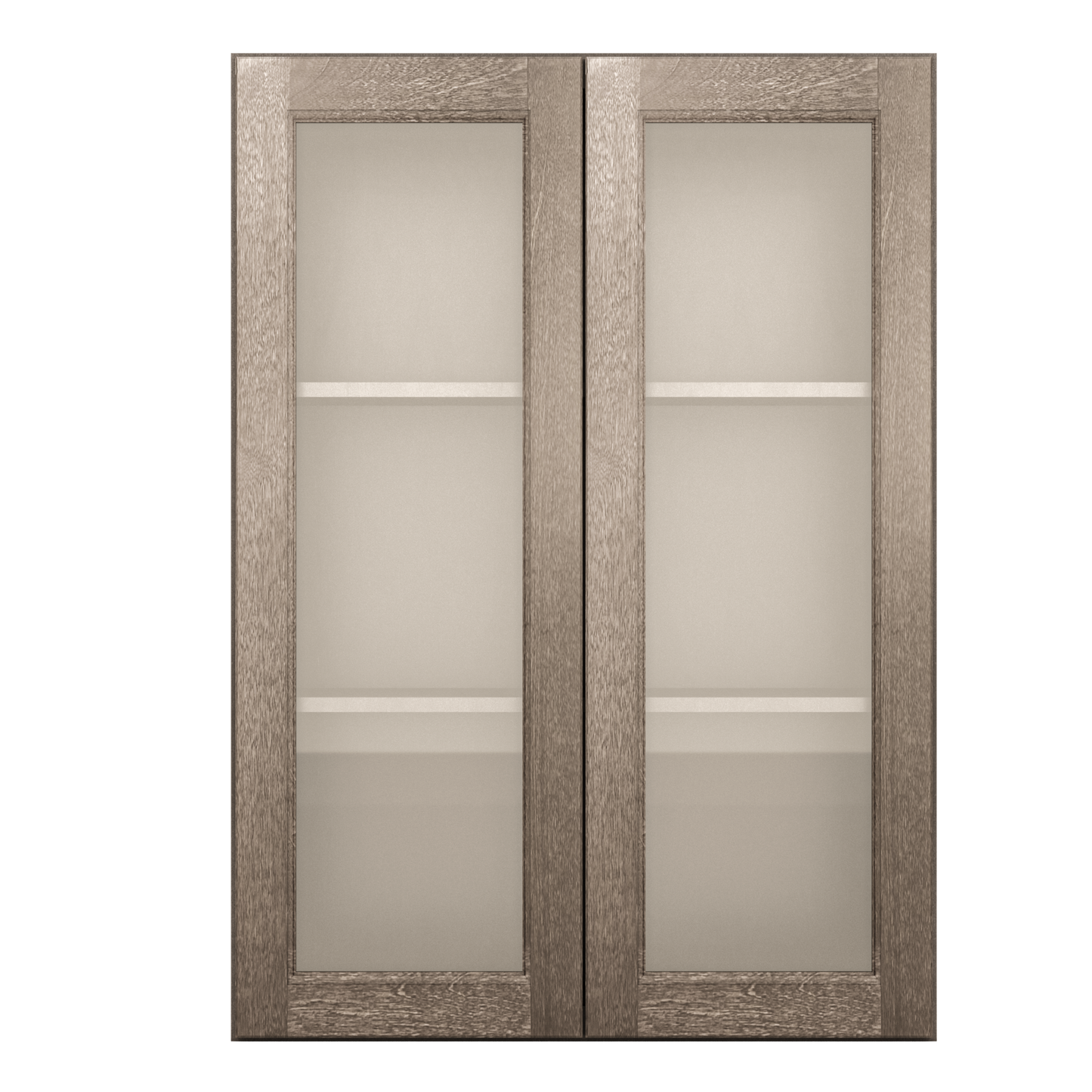 Frosted Glass Door Wall Kitchen Cabinet WMD3042 Milan Slate 30 in. width 42 in. height 12 in. depth - Kitchen Cabinets