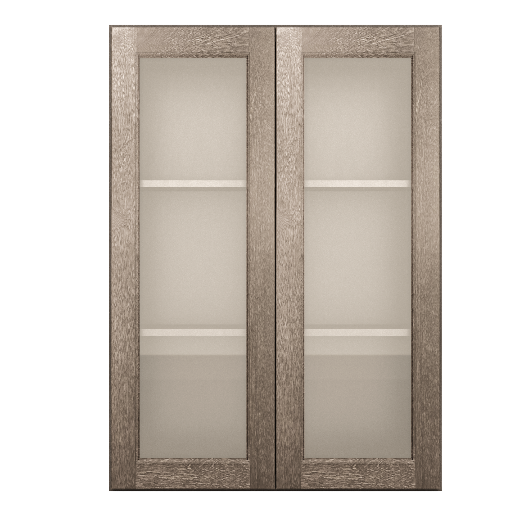 Frosted Glass Door Wall Kitchen Cabinet WMD3042 Milan Slate 30 in. width 42 in. height 12 in. depth - Kitchen Cabinets