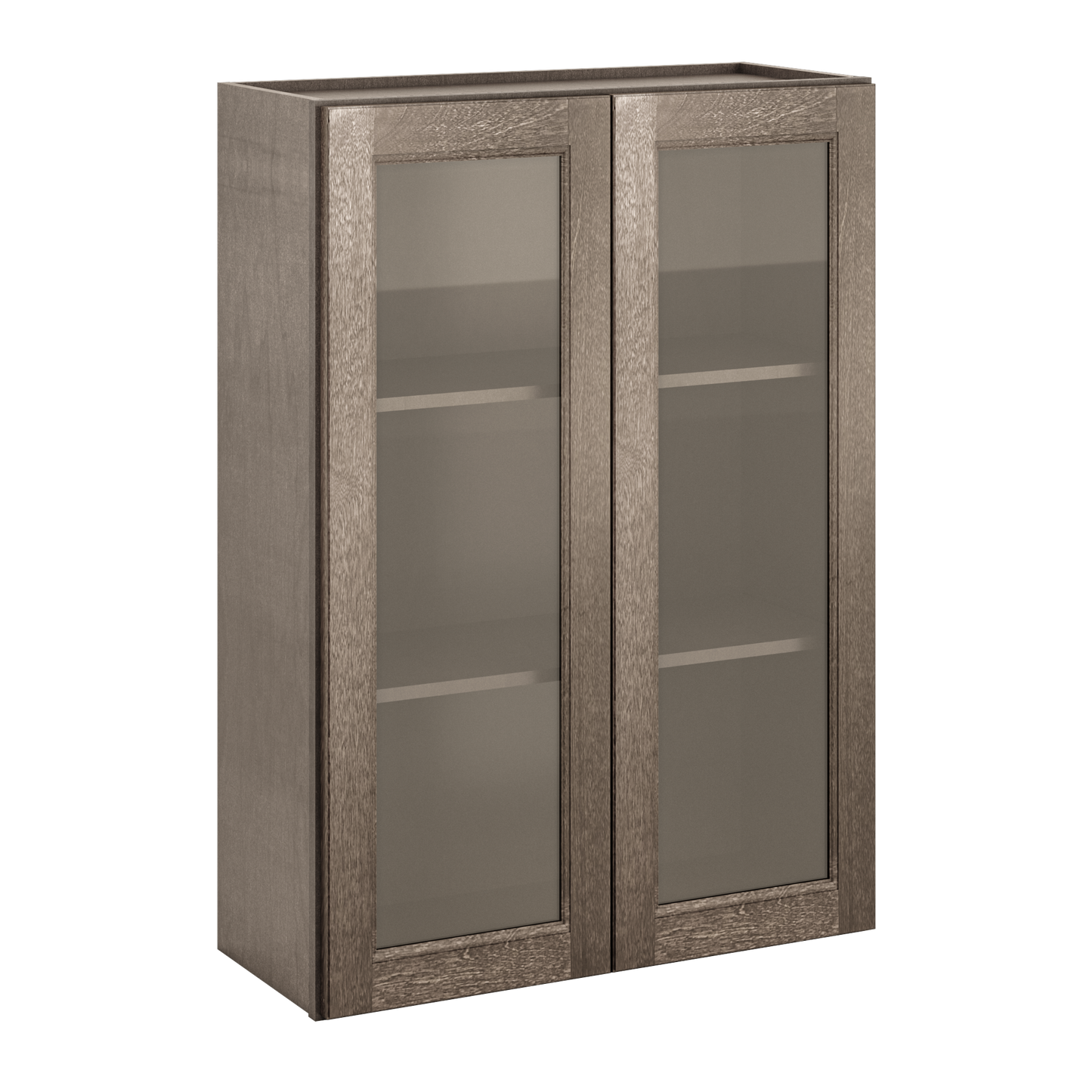 Frosted Glass Door Wall Kitchen Cabinet WMD3042 Milan Slate 30 in. width 42 in. height 12 in. depth - Kitchen Cabinets
